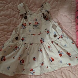OshKosh B'gosh Cream Dress with Red and Blue Floral